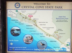 Crystal Cove State Park Newport Beach Map of Beaches